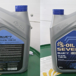 S-OIL 7  BLUE #7  CI-4/SL 15W40  (6 L), синтетика